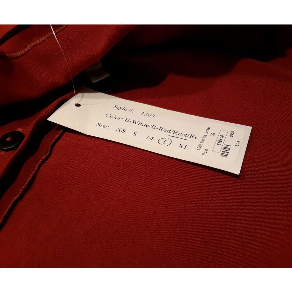 NEW womens XIAO 1503 Monica Jacket RUST red orange Size L Large USA - Picture 6 of 7